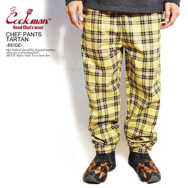 クックマン シェフパンツ COOKMAN  CHEF PANTS TARTAN BEIGE メンズ ...