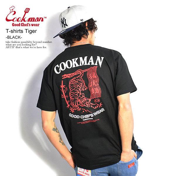 COOKMAN クックマン 半袖 Tシャツ tシャツ Tshirts Tiger BLACK メンズ...