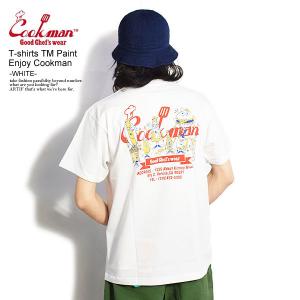 COOKMAN クックマン 半袖 Tシャツ tシャツ T shirts TM Paint Enjoy Cookman WHITE メンズ レディース 男女兼用 おしゃれ｜ARTIF