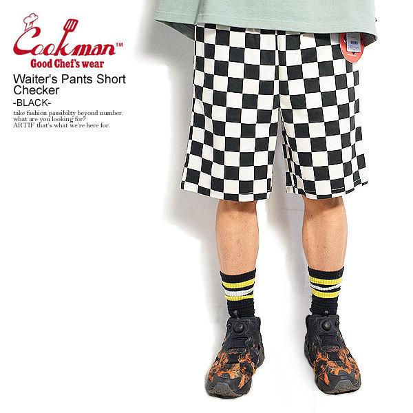 COOKMAN クックマン ショートパンツ Waiter&apos;s Pants Short Checker...