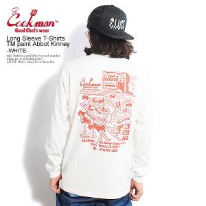 クックマン Tシャツ COOKMAN  Long Sleeve T-Shirts TM paint Abbot Kinney -WHITE- メンズ レディース ロンT｜artif