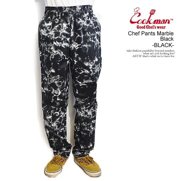 クックマン パンツ COOKMAN Chef Pants Marble Black -BLACK- ...