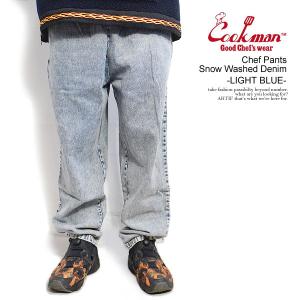 クックマン パンツ COOKMAN Chef Pants Snow Washed Denim Blue -LIGHT BLUE- メンズ シェフパンツ イージーパンツ ストリート｜artif