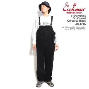 クックマン フィッシャーマンズオーバーオール COOKMAN Fisherman's Bib Overall Corduroy Black -BLACK- サロペット ストリート