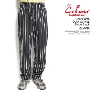 クックマン パンツ COOKMAN Chef Pants Duck Canvas Stripe Black -BLACK- メンズ シェフパンツ ダックキャンバス 送料無料 ストリート｜artif