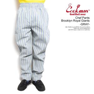 クックマン パンツ COOKMAN Chef Pants Brooklyn Royal Giants -GRAY- メンズ シェフパンツ