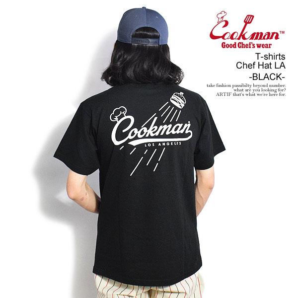 クックマン Tシャツ COOKMAN T-shirts Chef Hat LA -BLACK- メン...