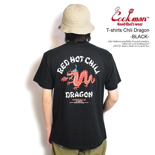クックマン Tシャツ COOKMAN T-shirts Chili Dragon -BLACK- メ...
