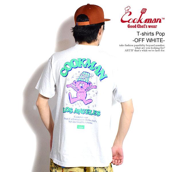 クックマン Tシャツ COOKMAN T-shirts Pop -OFF WHITE- メンズ 半袖...