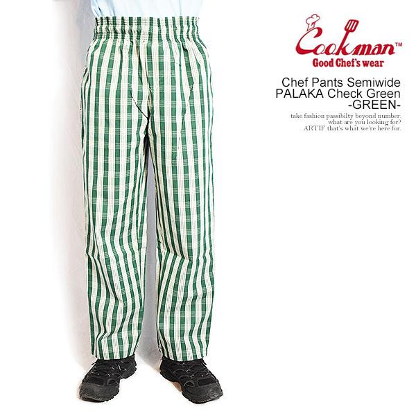 クックマン パンツ COOKMAN Chef Pants Semiwide PALAKA Check...