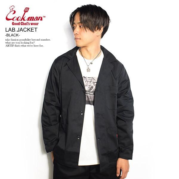 COOKMAN クックマン ジャケット LAB JACKET BLACK メンズ ラボジャケット レ...