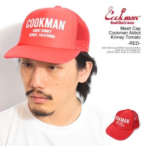 クックマン キャップ COOKMAN Mesh Cap Cookman Abbot Kinney Tomato -RED- メンズ メッシュキャップ フラットバイザー ストリート｜artif