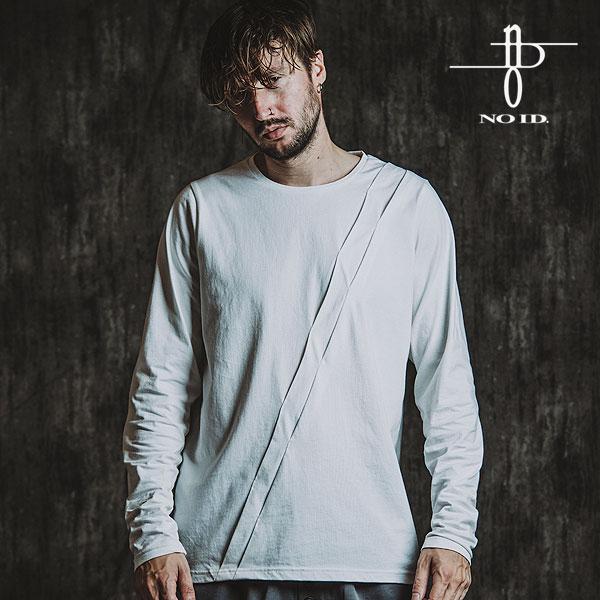 SALE セール ノーアイディー Tシャツ NO ID. BLACK バイアスダーツPO メンズ 長...