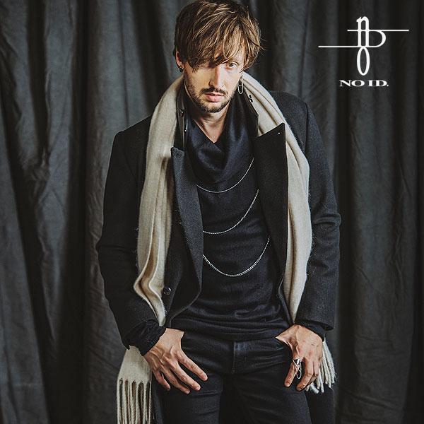 SALE セール ノーアイディー ストール NO ID. ウール混モールヤーンストール メンズ マフ...