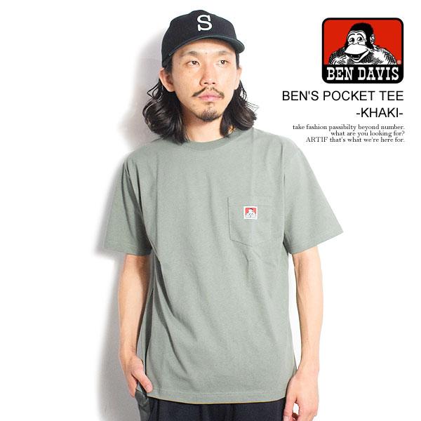 ベンデイビス Tシャツ BEN DAVIS BEN&apos;S POCKET TEE -KHAKI- メンズ...