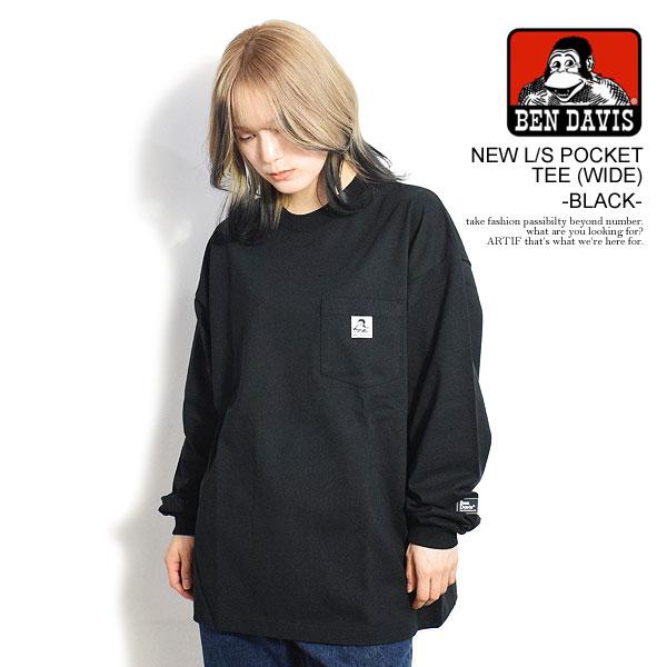 ベンデイビス Tシャツ BEN DAVIS NEW L/S POCKET TEE (WIDE) -B...