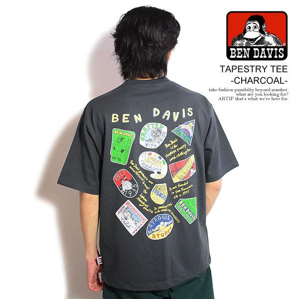 ベンデイビス Tシャツ BEN DAVIS TAPESTRY TEE -CHARCOAL- メンズ ...