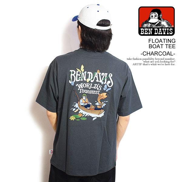 ベンデイビス Tシャツ BEN DAVIS FLOATING BOAT TEE -CHARCOAL-...