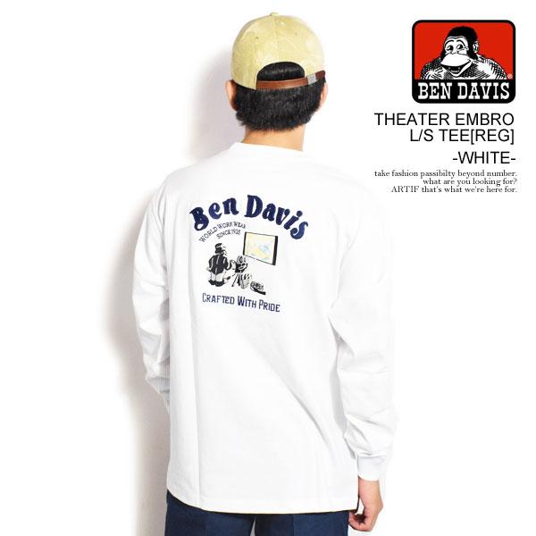 ベンデイビス Tシャツ BEN DAVIS THEATER EMBRO L/S TEE[REG] -...