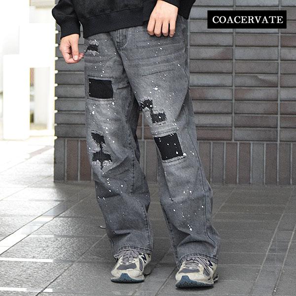 コアセルベート パンツ COACERVATE WIDE STRAIGHT DAMAGE DENIM ...