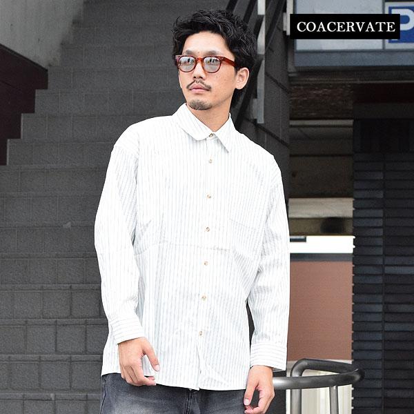 コアセルベート シャツ COACERVATE LOOSE STRIPE L/S SHIRT メンズ ...