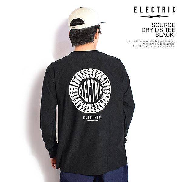 エレクトリック Tシャツ ELECTRIC SOURCE DRY L/S TEE -BLACK- メ...