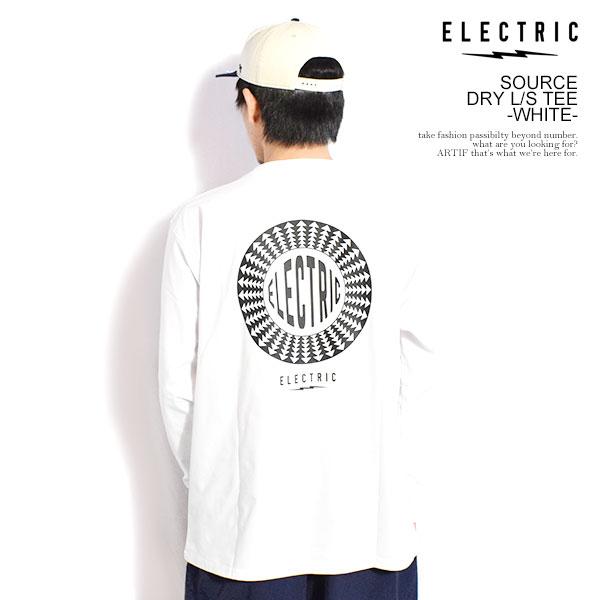 エレクトリック Tシャツ ELECTRIC SOURCE DRY L/S TEE -WHITE- メ...
