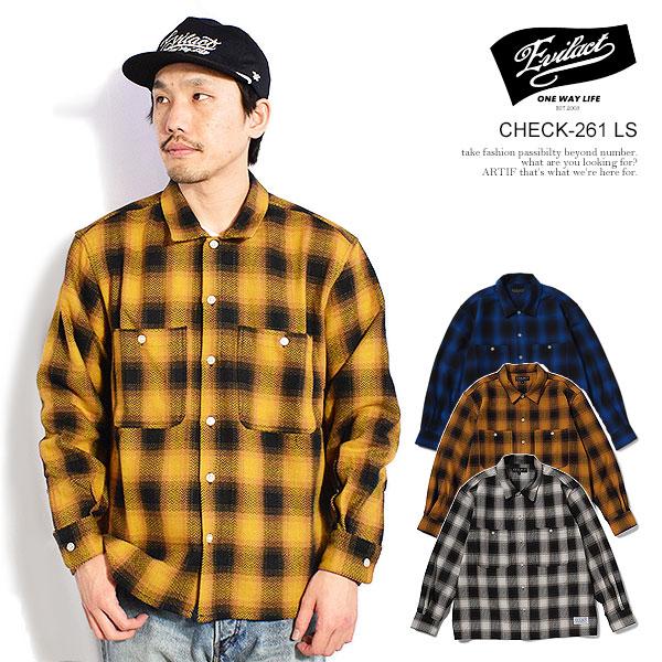 イーブルアクト シャツ EVILACT CHECK-261 LS メンズ 長袖シャツ チェックシャツ...
