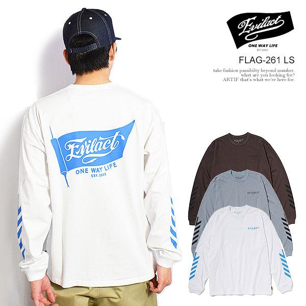 イーブルアクト Tシャツ EVILACT FLAG-261 LS メンズ シャツ ロンT 長袖Tシャ...
