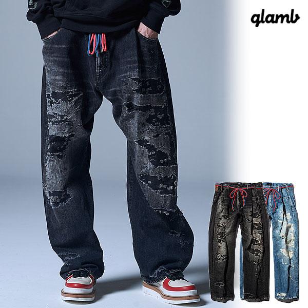 SALE セール グラム パンツ glamb Heavy Damage Wide Denim グラン...
