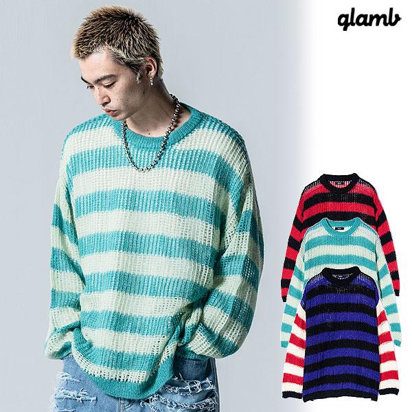 SALE セール  グラム ニット glamb Mesh Border Knit メッシュボーダーニ...
