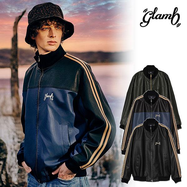グラム ジャケット glamb Synth Leather Track Jacket レザー トラッ...