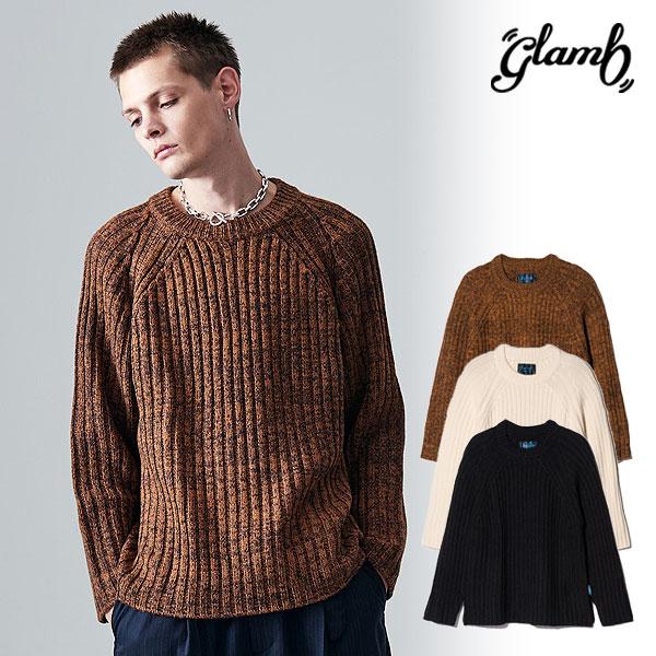グラム ニット glamb Blue Noise Low Gauge Rib Knit 送料無料