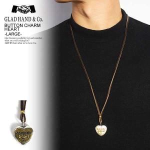 グラッドハンド ネックレス GLAD HAND BUTTON CHARM HEART -LARGE-｜artif