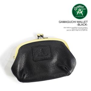 グルーバーレザー 財布 GROOVER LEATHER GAMAGUCHI WALLET -BLACK- メンズ がま口 レザー 本革 送料無料 ストリート｜artif