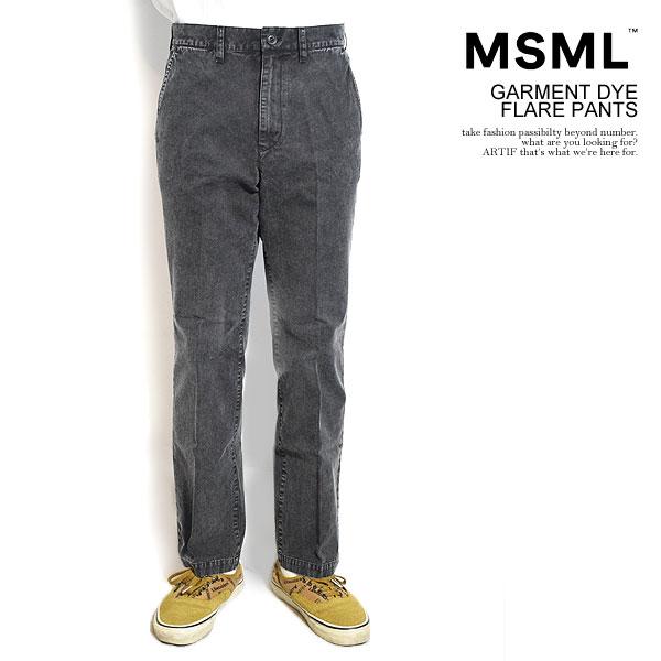 SALE セール エムエスエムエル パンツ MSML GARMENT DYE FLARE PANTS...