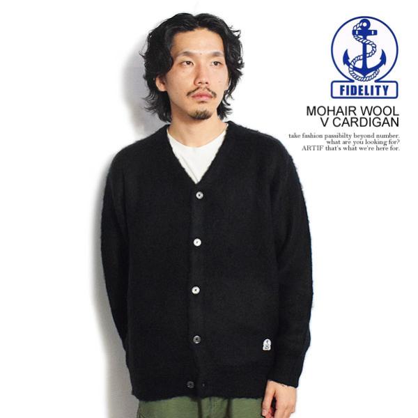 フィデリティ カーディガン FIDELITY MOHAIR WOOL V CARDIGAN メンズ ...