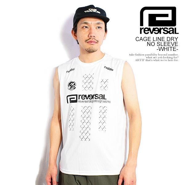 リバーサル Tシャツ reversal CAGE LINE DRY NO SLEEVE -WHITE...