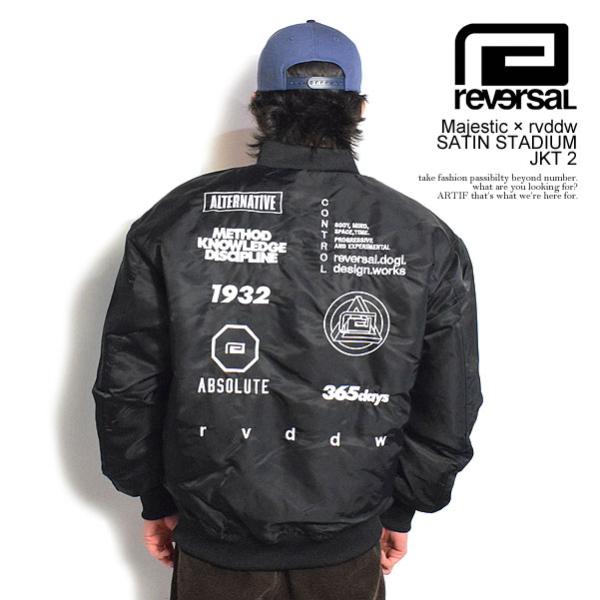 リバーサル ジャケット reversal Majestic × rvddw SATIN STADIU...