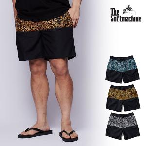 SALE セール ソフトマシーン ショートパンツ SOFTMACHINE BLACK WAVE BOARD SHORTS(BOARD SHORTS) メンズ
