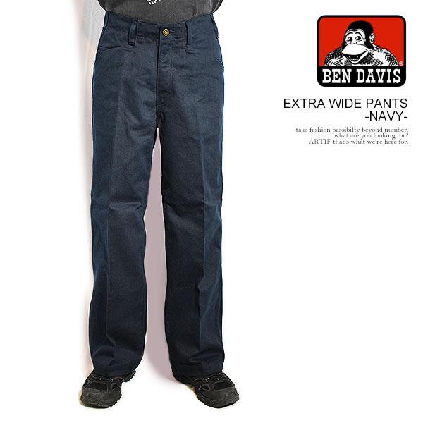 ベンデイビス パンツ BEN DAVIS EXTRA WIDE PANTS -NAVY- メンズ ワ...