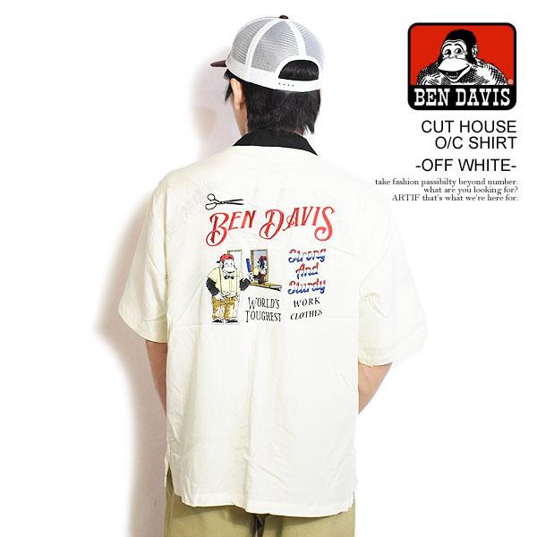 ベンデイビス シャツ BEN DAVIS CUT HOUSE O/C SHIRT -OFF WHIT...