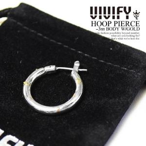VIVIFY（ビビファイ） ピアス シルバー フープピアス SquareLine Hoop