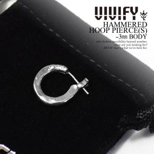 VIVIFY（ビビファイ） ピアス シルバー フープピアス SquareLine Hoop