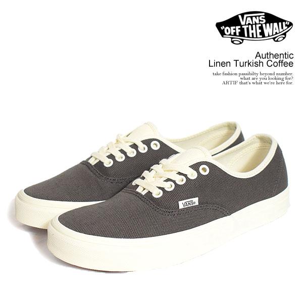 ヴァンズ スニーカー VANS Authentic Linen Turkish Coffee メンズ...