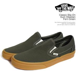ヴァンズ スニーカー VANS Classic Slip-On Gum Obsidian Fern Green メンズ シューズ スリッポン バンズ 送料無料 ストリート