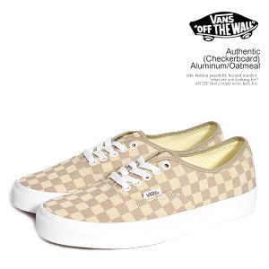 ヴァンズ スニーカー VANS Authentic (Checkerboard) Aluminum/Oatmeal メンズ バンズ シューズ オーセンティック 送料無料