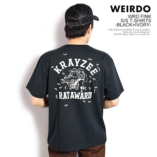 ウィアード Tシャツ WEIRDO WRD FINK - S/S T-SHIRTS -BLACK×I...