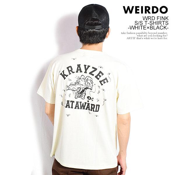 ウィアード Tシャツ WEIRDO WRD FINK - S/S T-SHIRTS -WHITE×B...
