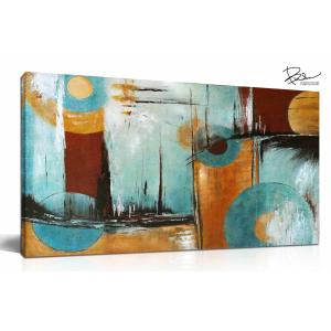 BWA 絵画 インテリア アートパネル Amber Blue 100cm 北欧 青 モダン 壁飾り